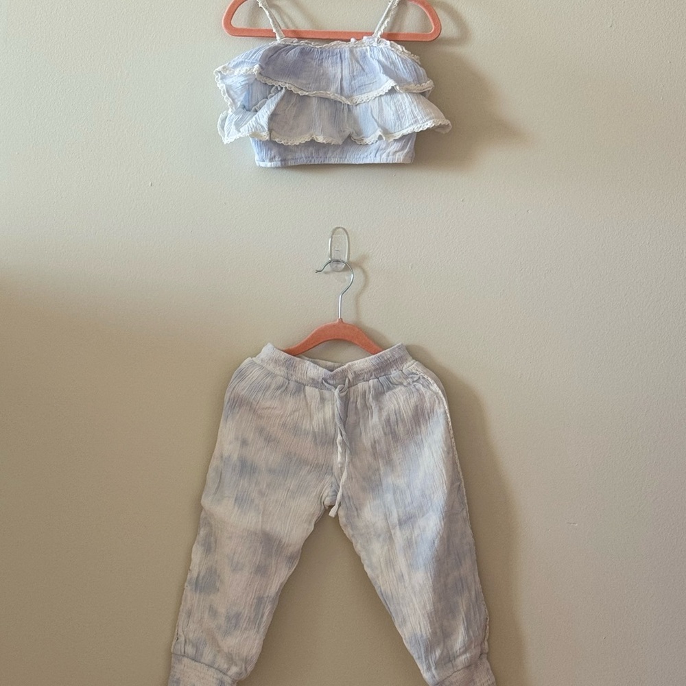 Ooh! La, La! Couture Light Blue Ruffle Cami & Tie-Waist Pants Set